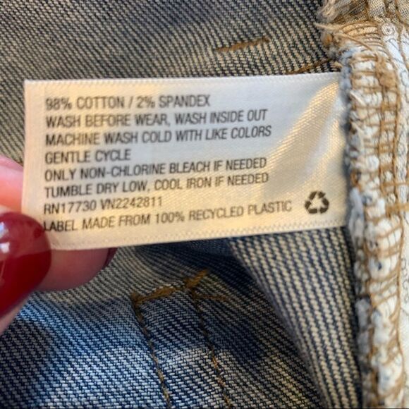 Wild Fable Studded Jean Skirt Raw Hem Size 4 - Picture 6 of 6